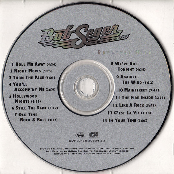 Bob Seger & The Silver Bullet Band* – Greatest Hits Cheap CDs for Sale