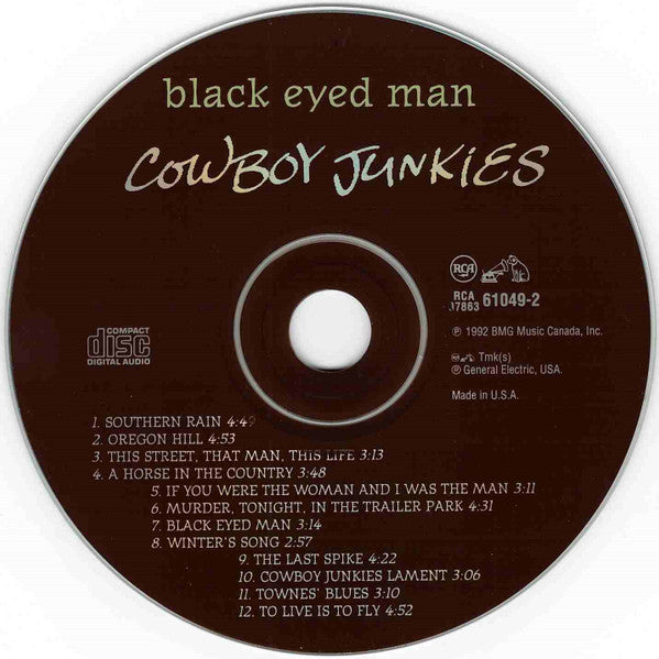 Cowboy Junkies – Black Eyed Man Used Records and CDs Blue Rock 1992 US(CD, Album)