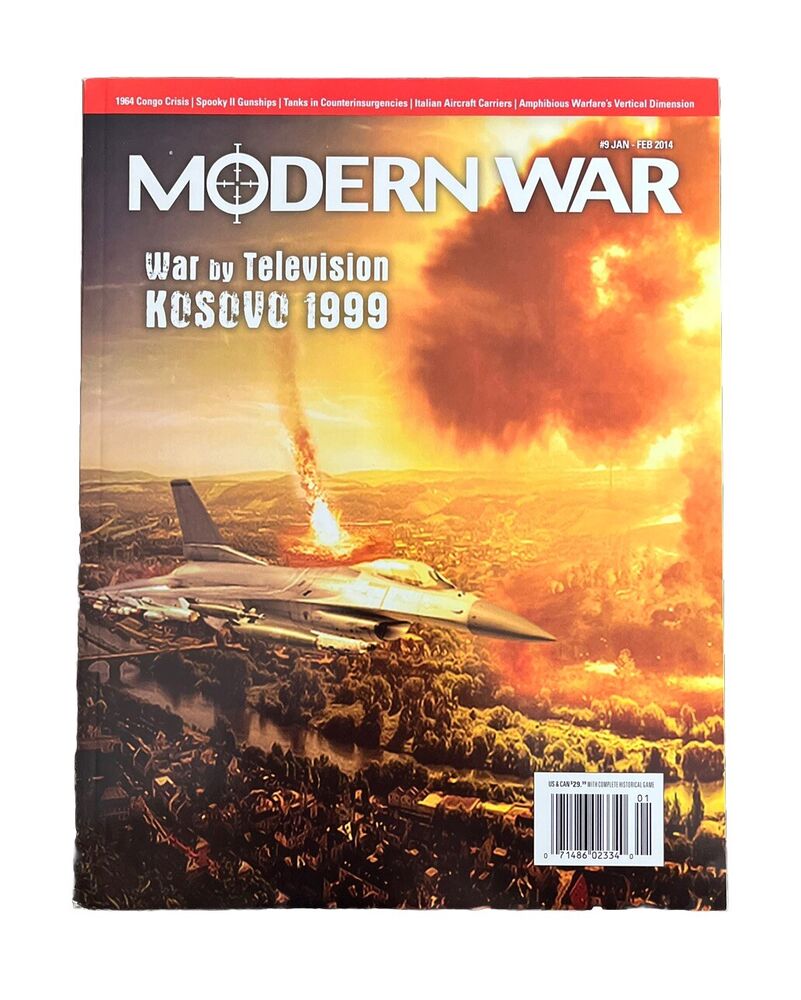 Modern War Magazine #9 With history Board Game - War By Television Kosovo 1999