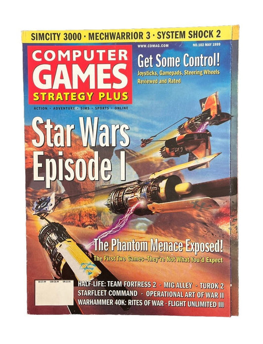 Vintage Computer Games Strategy Plus Magazine #102 May 1999 Star Wars Episode I