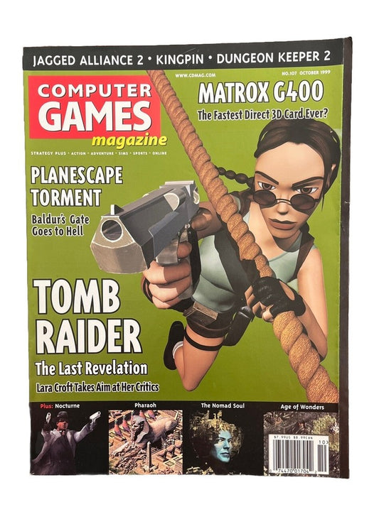 Vintage Computer Games Strategy magazine #107 October 1999 TOMB RAIDER