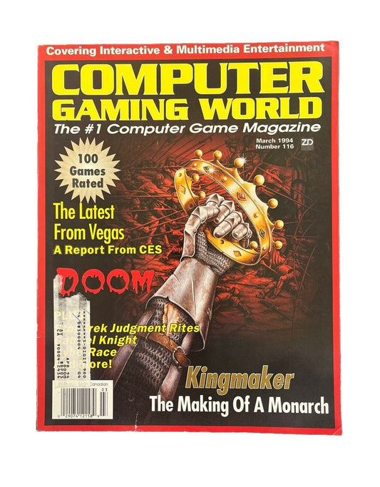 Vintage Computer Gaming World Magazine #116 Kingmaker The Making Of A Monarch