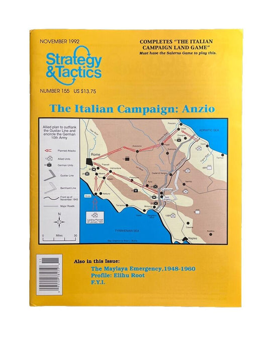 Strategy & Tactics Magazine #155 And Board Game - The Italian Campaign: Anzio