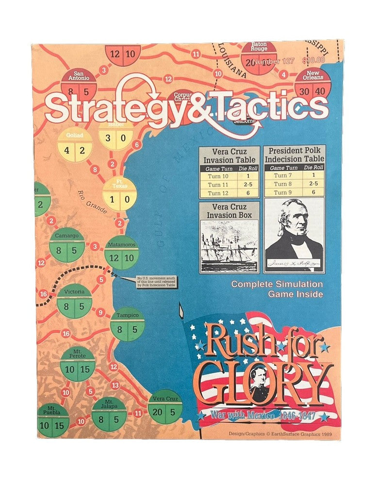 Strategy & Tactics History Wargame Magazine #127 Rush For Glory War With Mexico