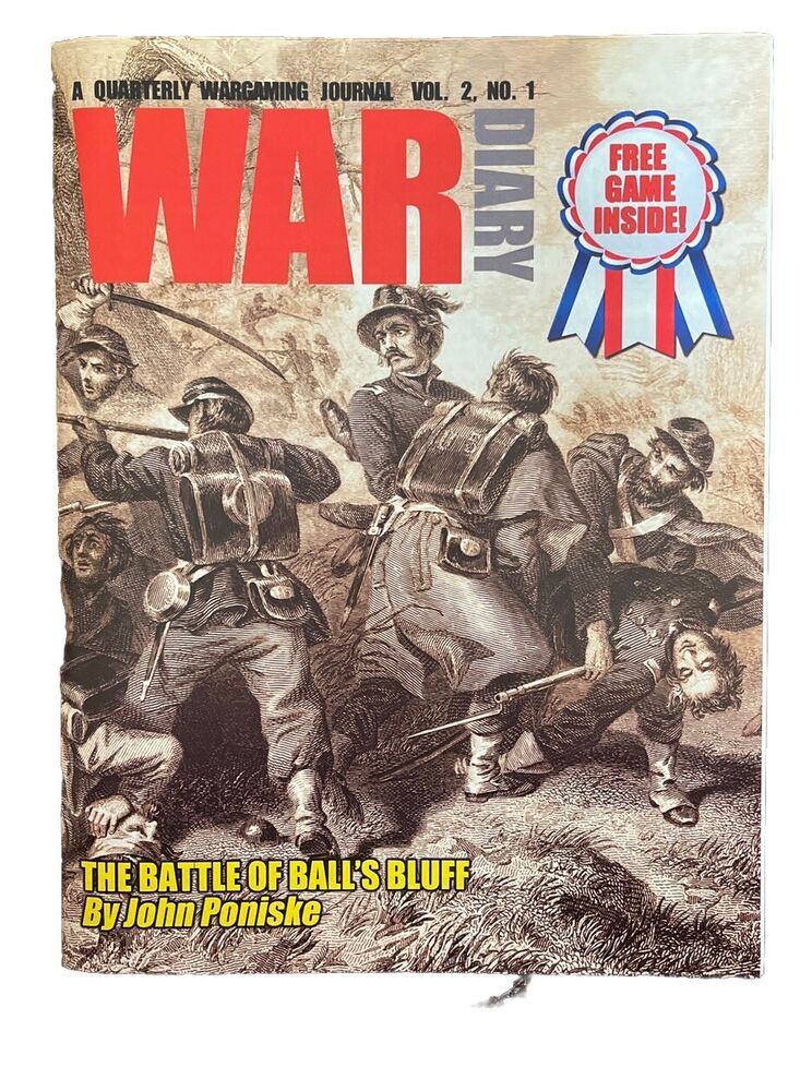 War Diary Magazine Vol. 2, #1 With Game Inside The Battle of Ball's Bluff