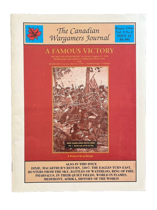 The Canadian Wargamers Journal Magazine #42 Winter 1995 Vol.9 Famous Victory