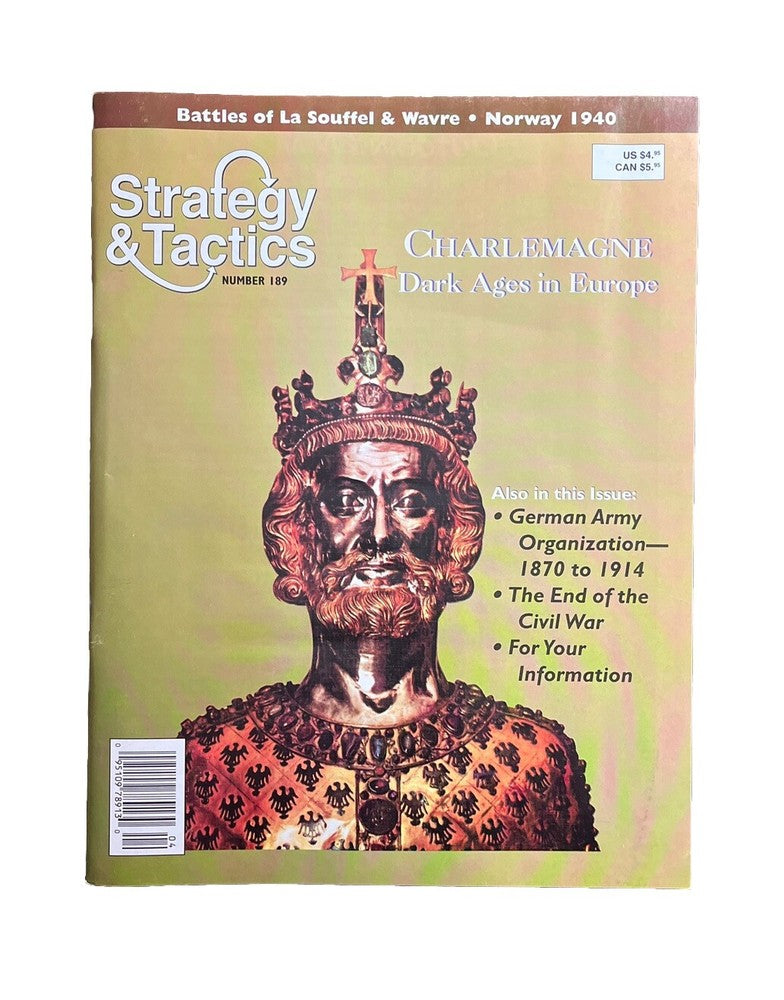 Strategy & Tactics Wargame Magazine #189 Charlemagne Dark Ages In Europe