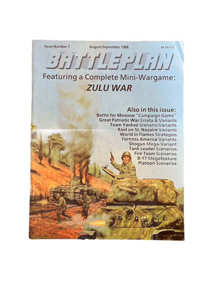 3W Collectable Vintage Battleplan Wargaming Magazine #7 1988 - Zulu War