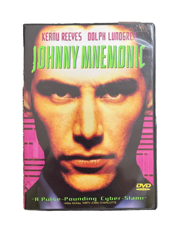 Vintage Science Movie Johnny Mnemonic DVD virtual reality cyberpunk Keanu Reeves