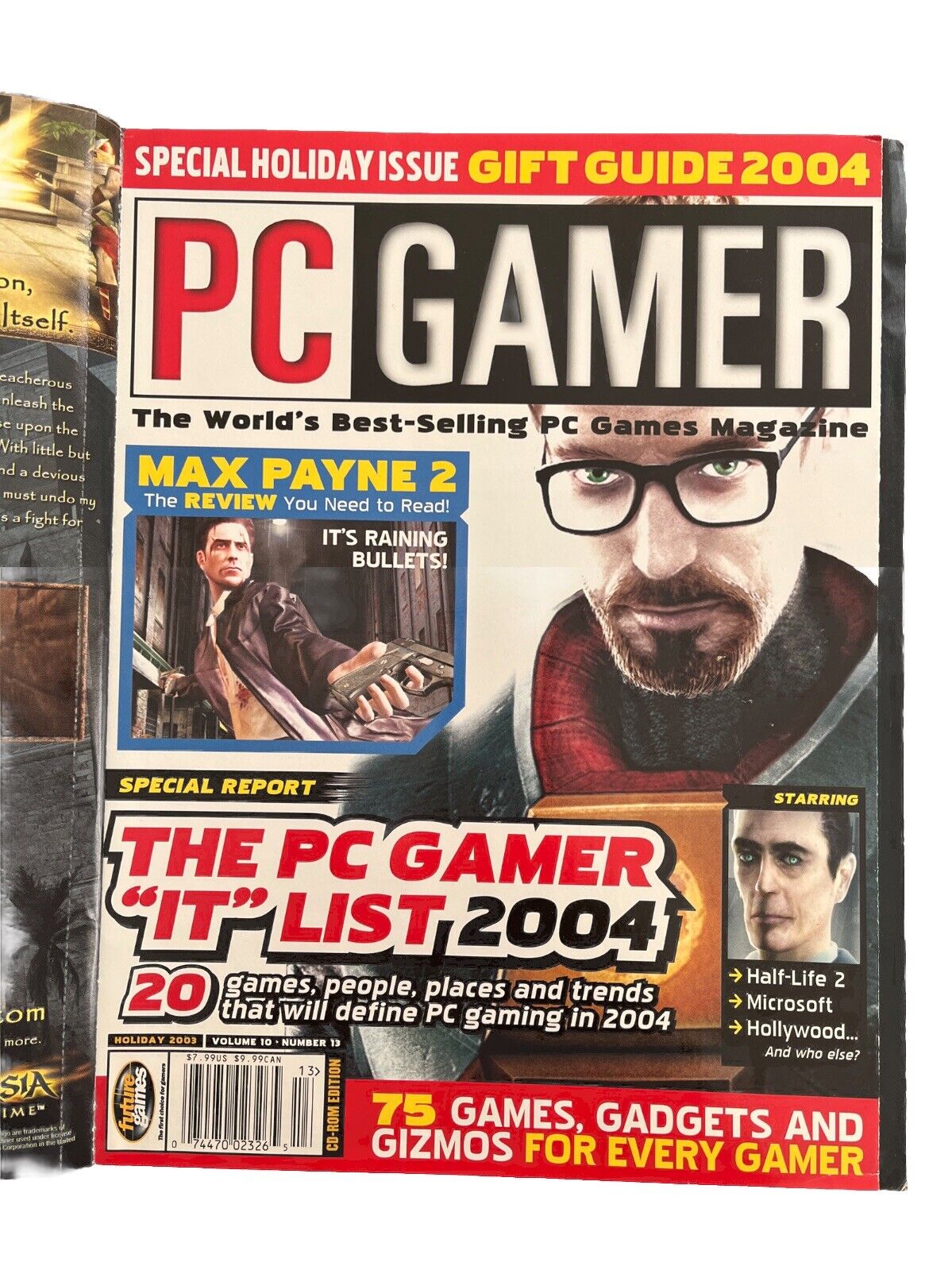 2003 Holiday #118 PC gamer Antique Video Game Magazine The PC Gamer IT List 2004
