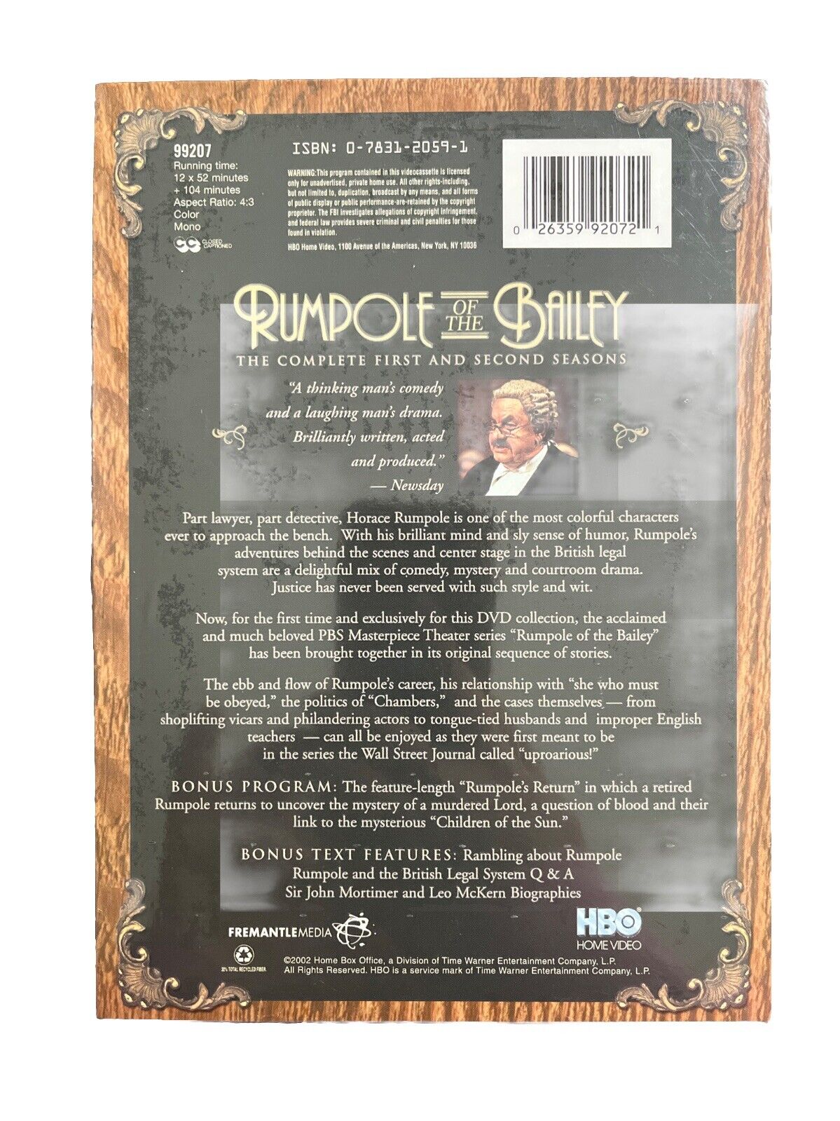 Classic Collectable TV Rumpole of the Bailey Complete Season 1-2 DVD Box Set