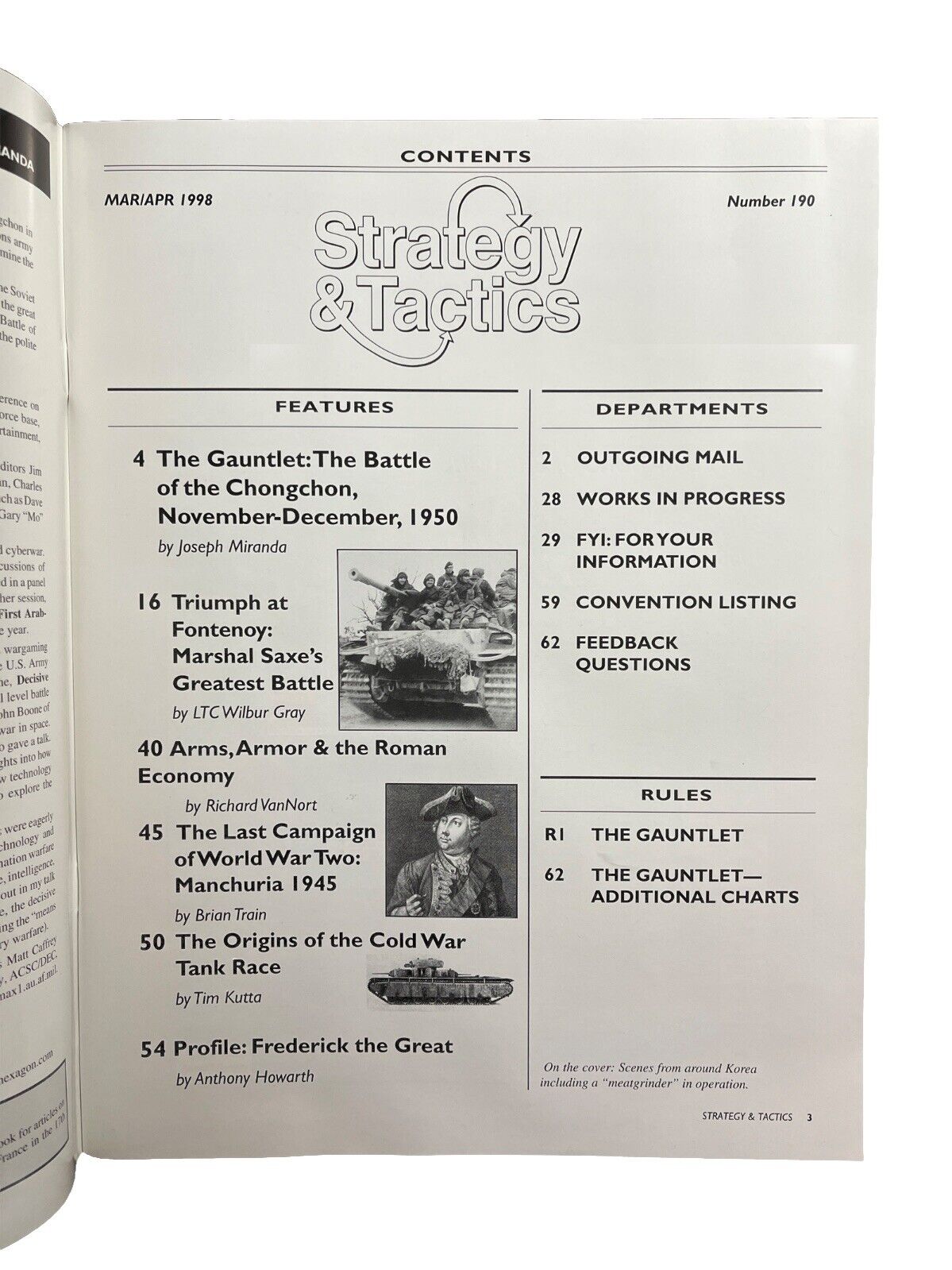 Strategy&Tactics Wargame Magazine #190 The Gauntlet The Battle Of Chongchon 1950