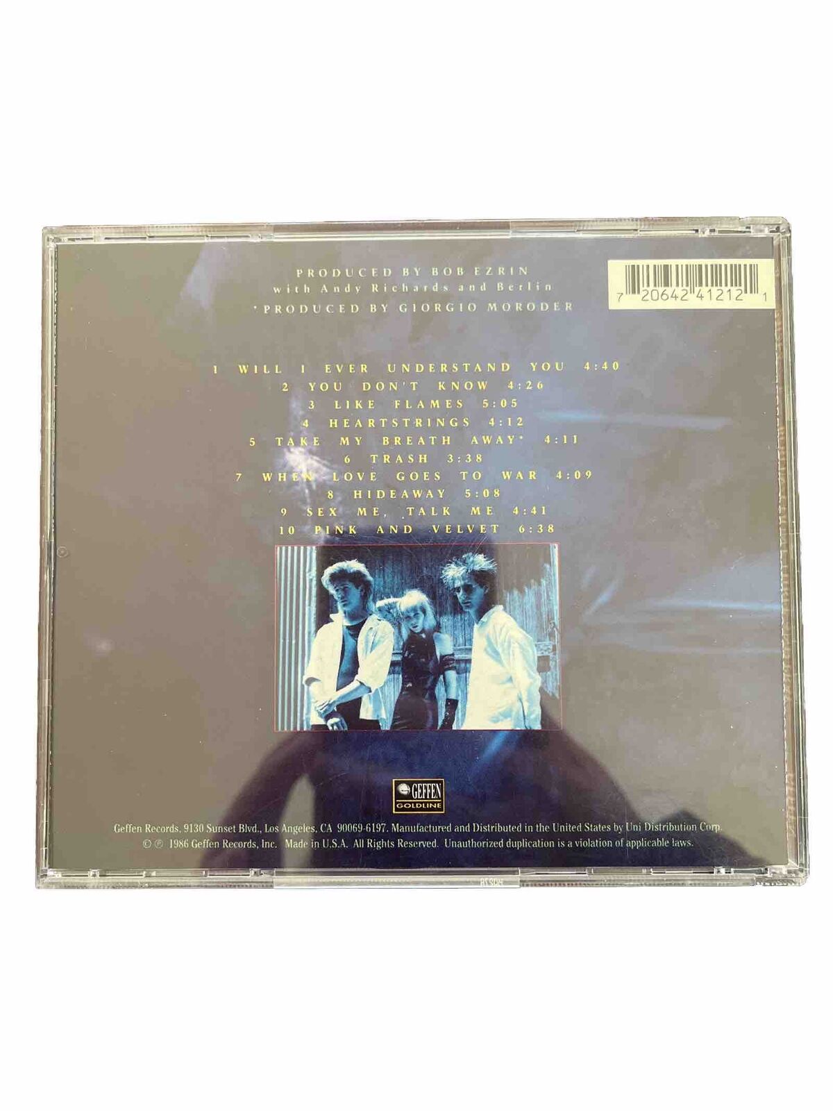 Berlin – Count Three And Pray (CD, 1986, Geffen)