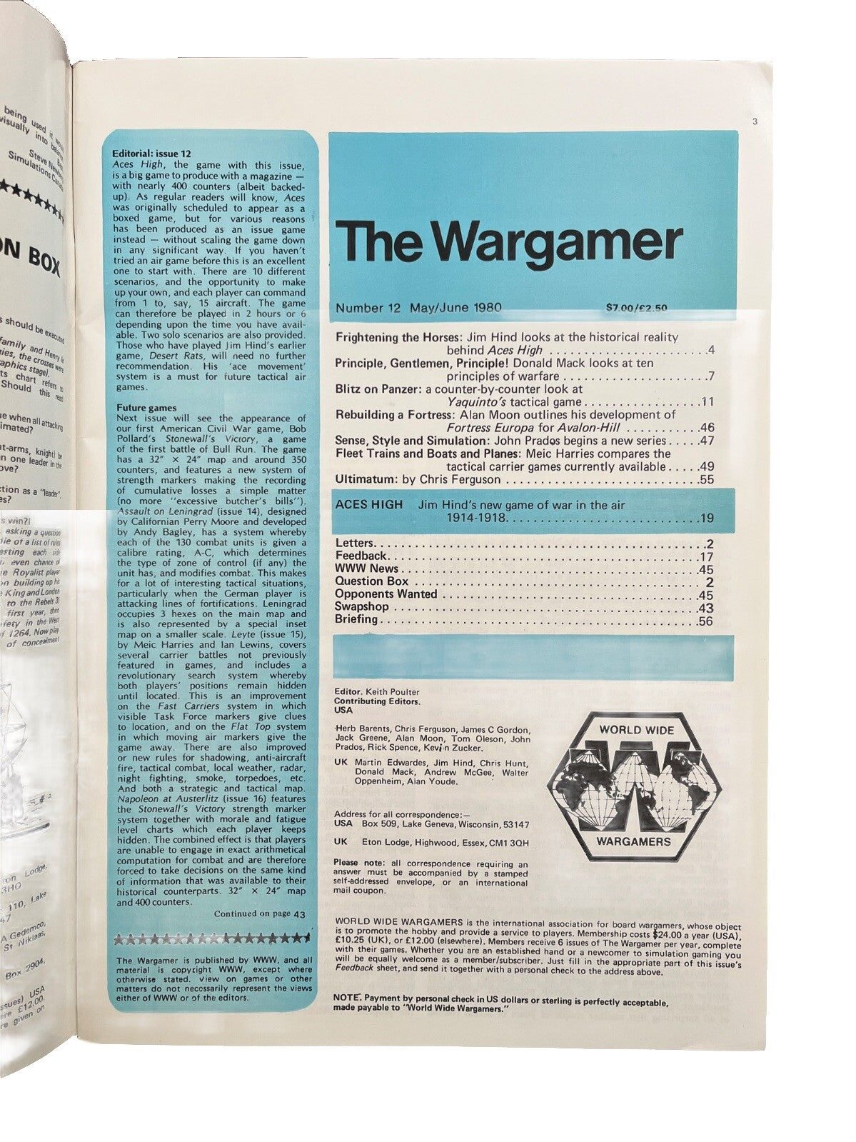 The Wargamer History Board Wargamers’ Magazine #12 Aces High War In The Air 1914