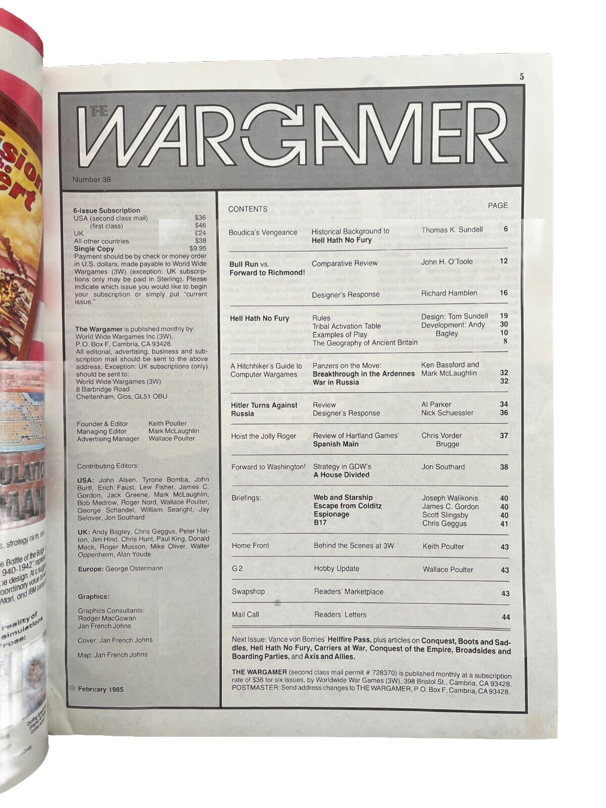 The Wargamer Military History Boardgamer’s Magazine #38 Hell Hath No Fury
