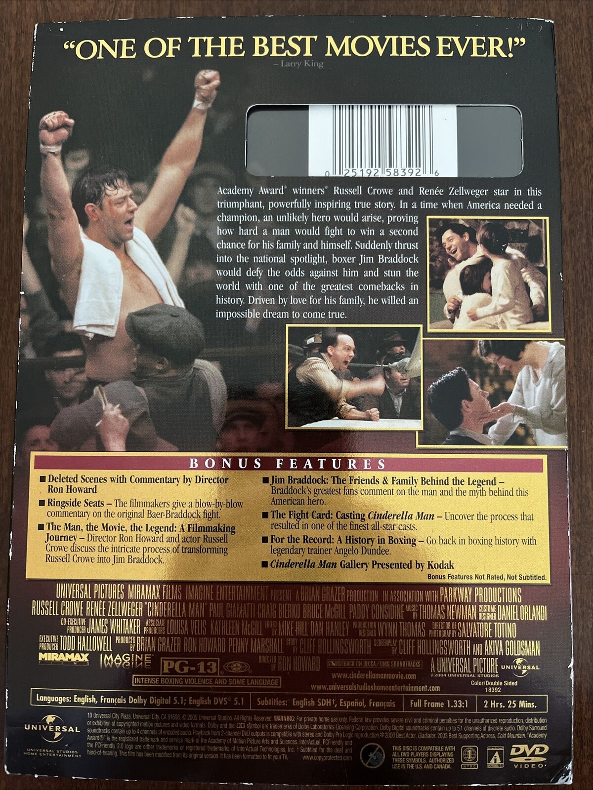 Cinderella Man (Full Screen Edition) - DVD