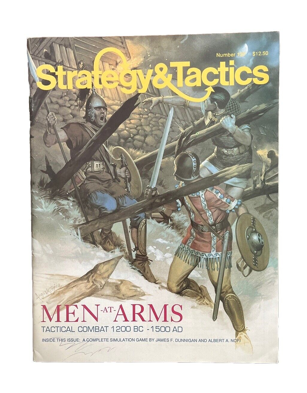 Strategy & Tactics Historical Combat Wargame Magazine #137 1990 MEN AT ARMS