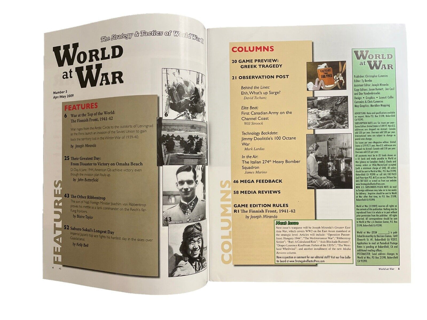 World at War Magazine & Complete Game #5 Apr-May 2009 The Finnish Front 1941-42