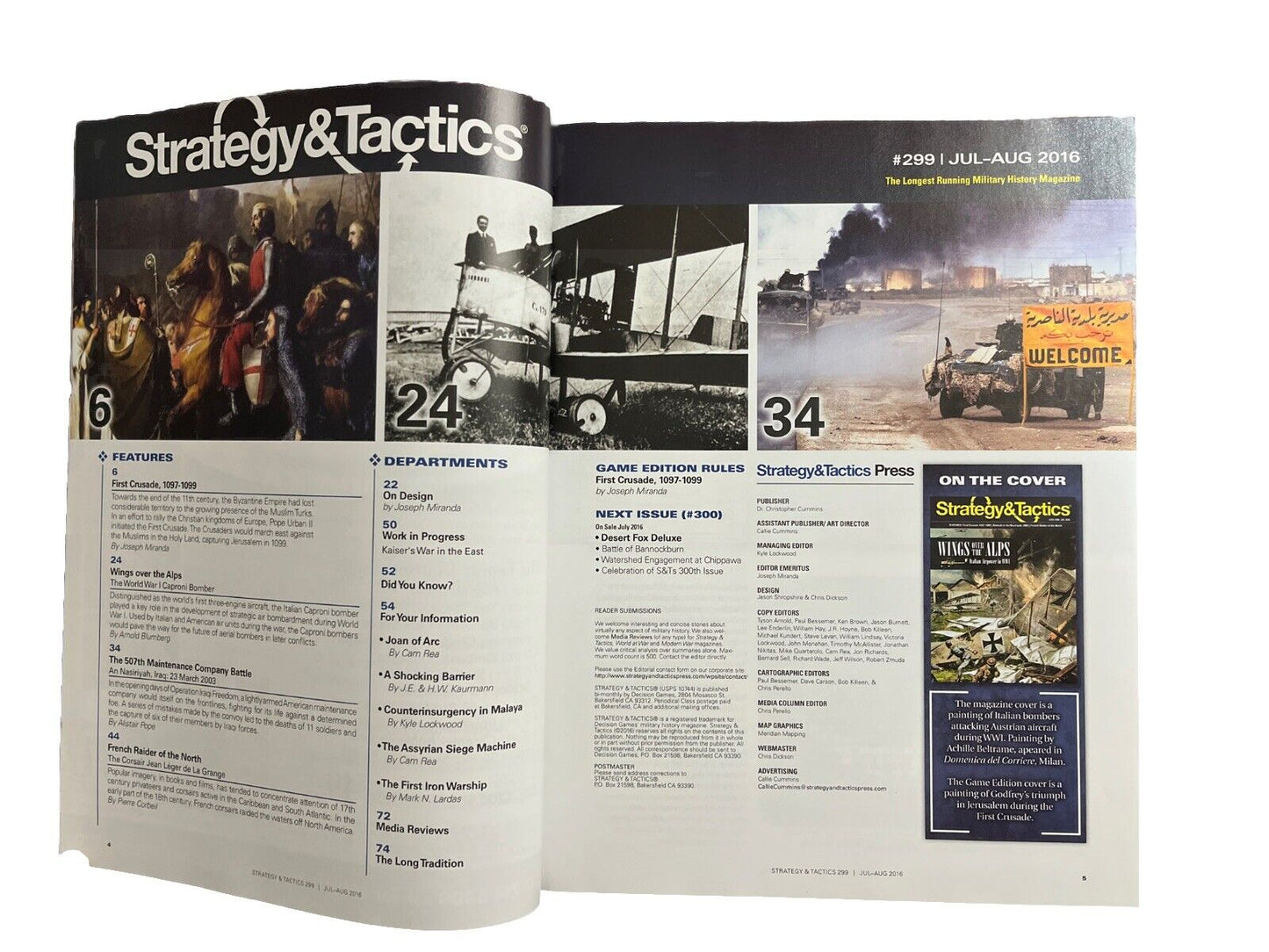 Strategy Tactics Wargaming Magazine #299 First Crusade 1097-1099 Game unpunched