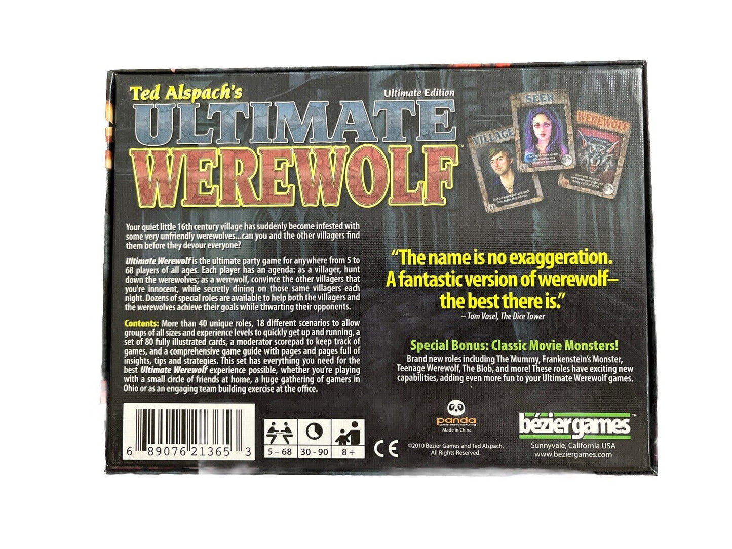 Ted Alspach’s Ultimate Werewolf Card Game Board Game Opened But Never Used
