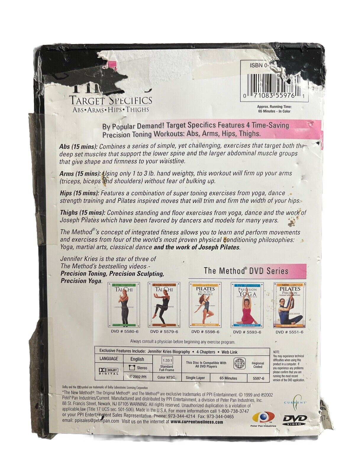 The Method Pilates - Target Specifics - DVD Jennifer Kries CD Like New