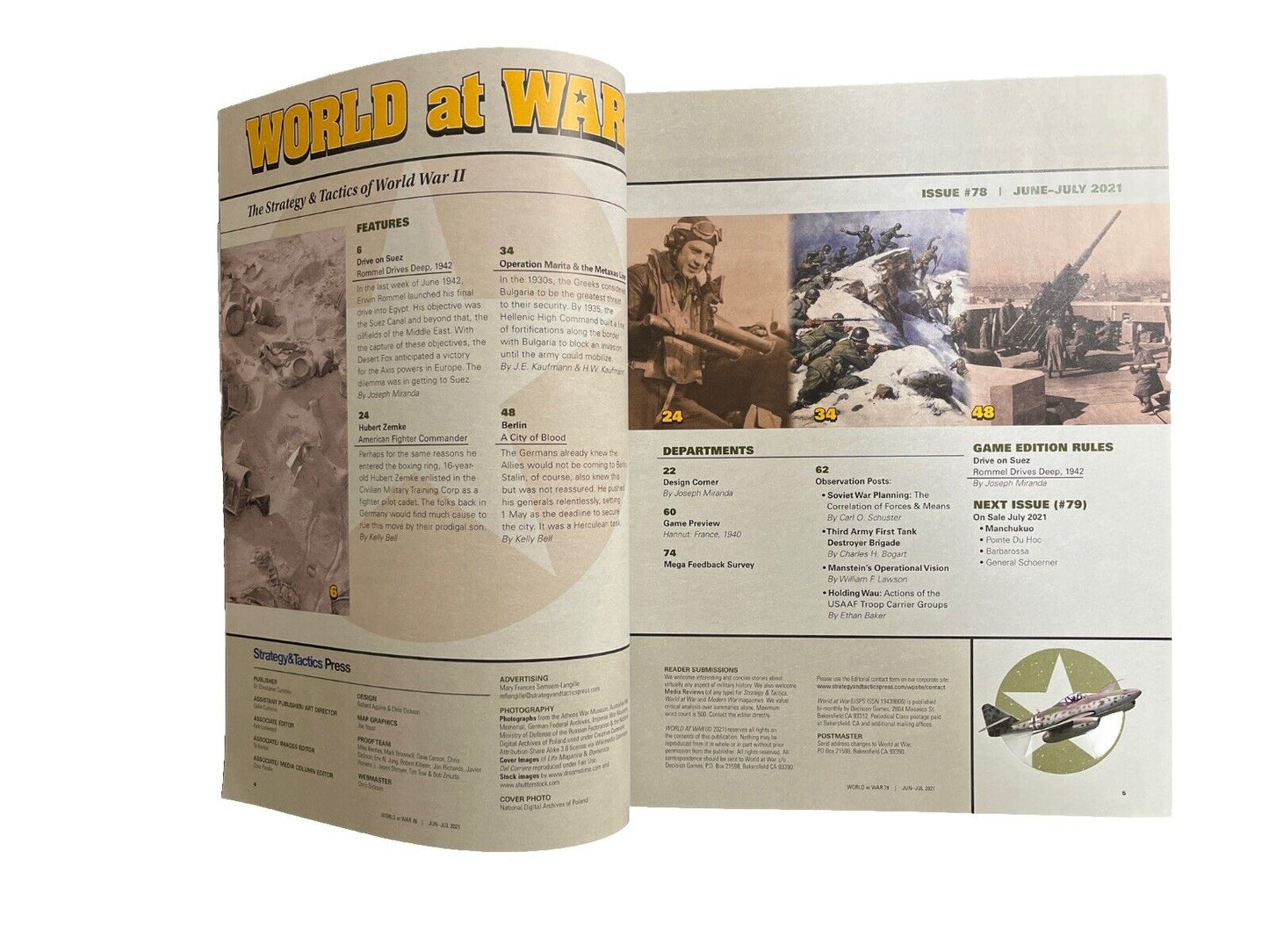 World At War Magazine #78 With Historical Military War Game - Drive On Suez