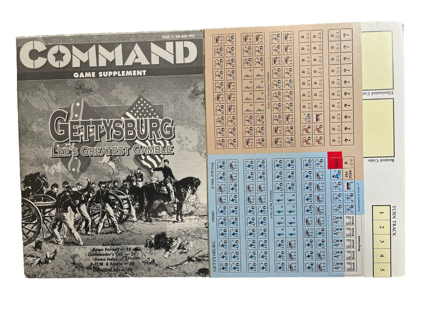 XTR Vintage Collectable Command Wargame Magazine #17 Jul-Aug 1992 - Gettysburg
