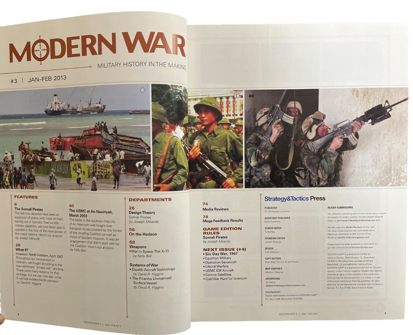 Modern War Military History Magazine #3 With Board Game - Somali Pirates