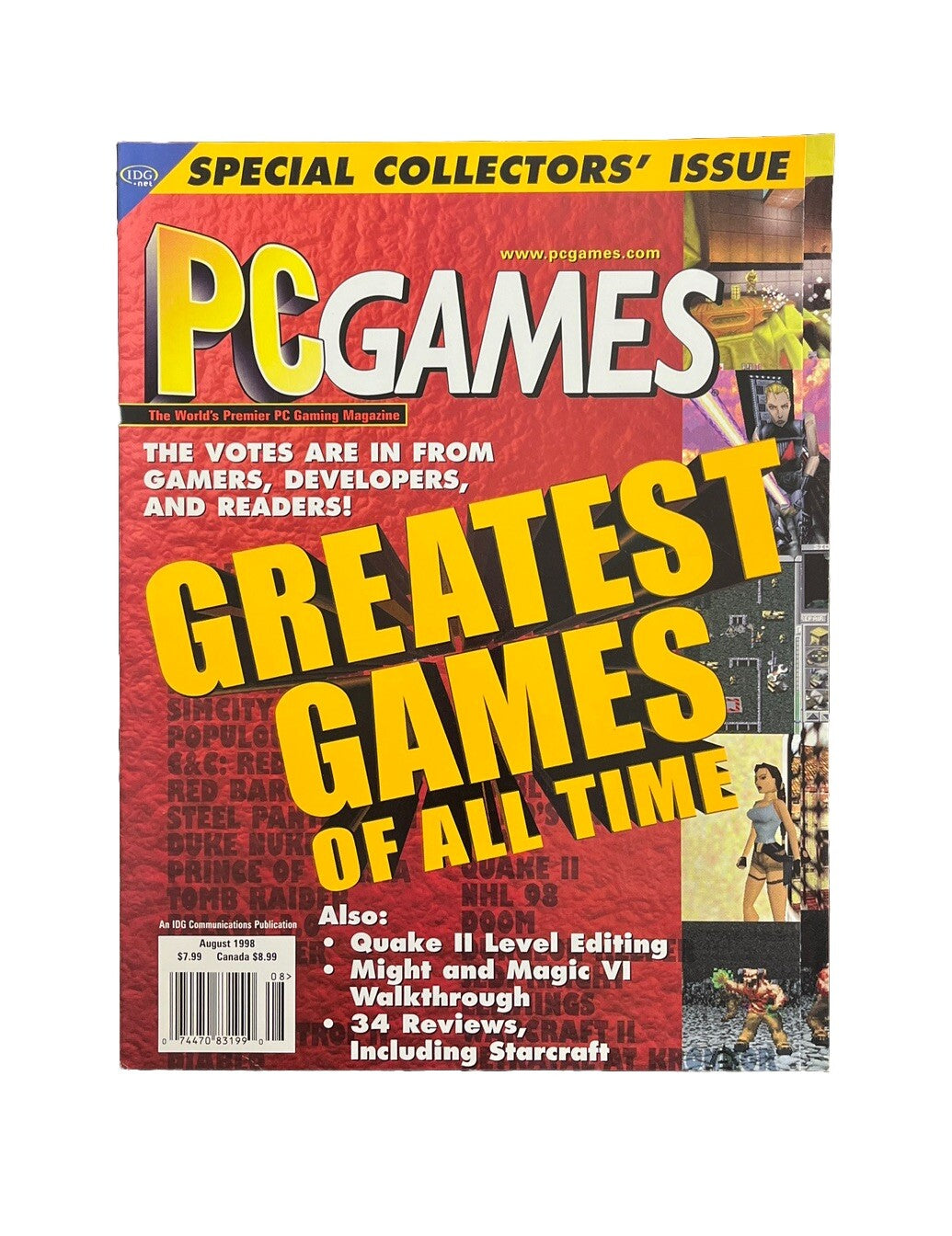 Vintage Collectable PC Games Magazine Greatest Games of All Vol.5 No.6 1998