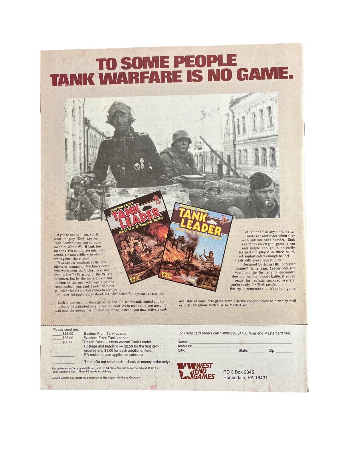 Collectable Vintage WARGAMER Magazine VOL.2 #14 July-Aug 1989 - Desert Steel