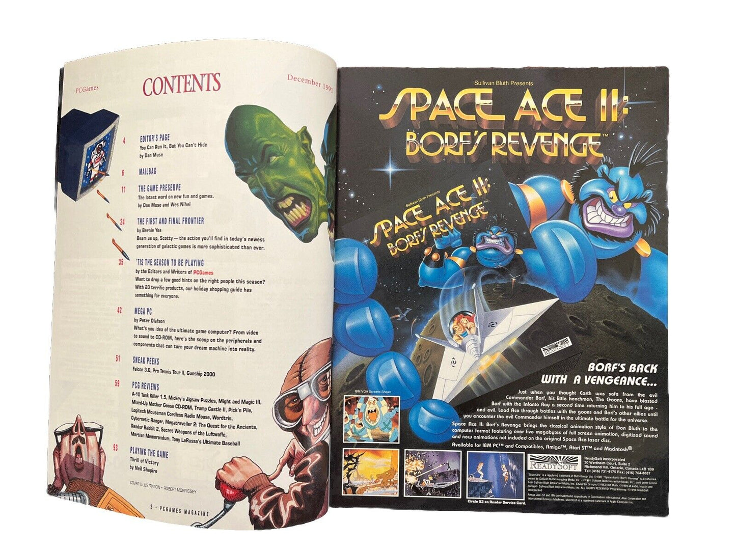 Vintage PC Games Computer Game Magazine December 1991 Lost In Space Games