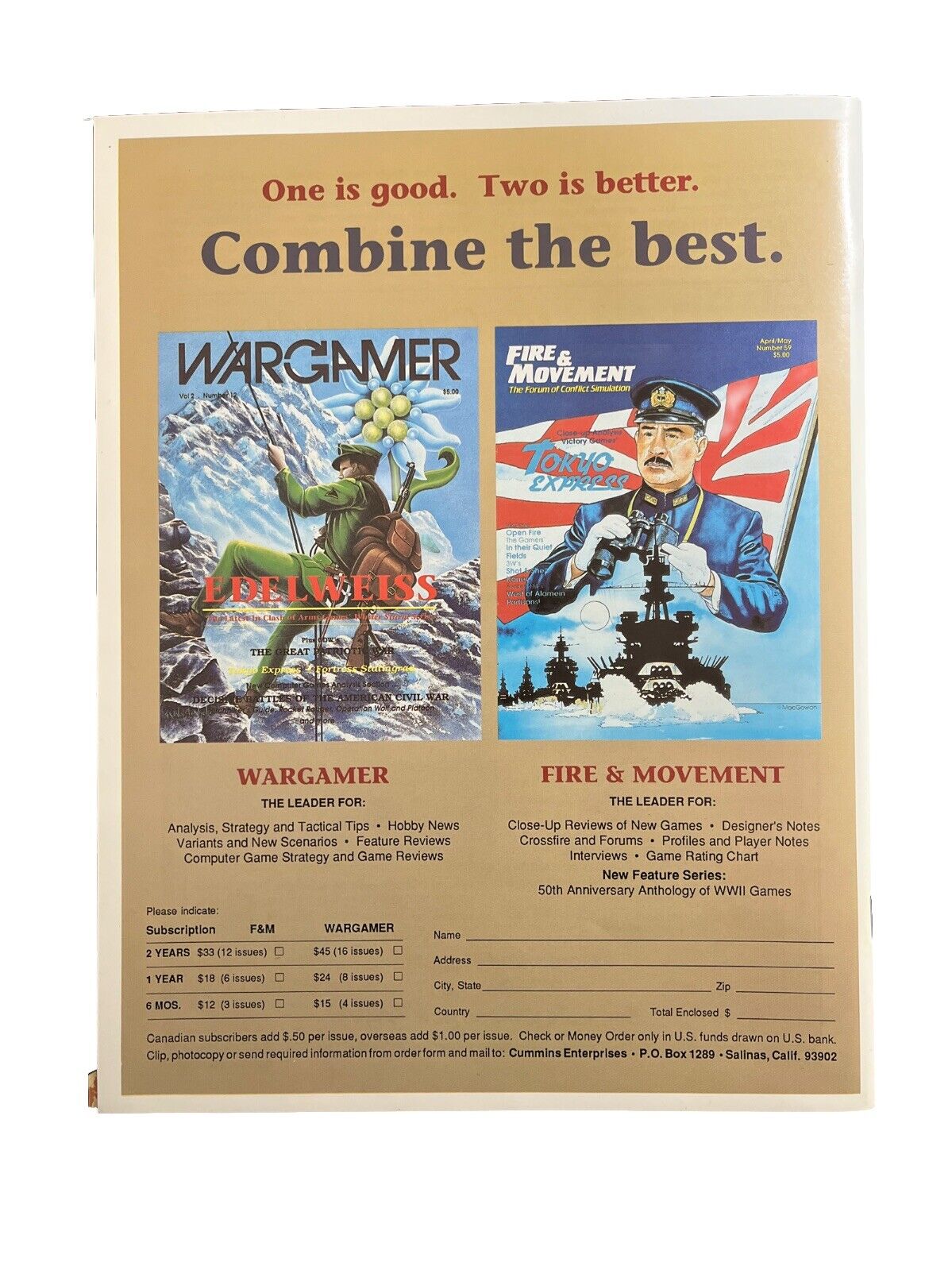 Collectable Command Magazine #1 Nov-Dec 1989 - Blitzkrieg '41 Eastern Front 1941