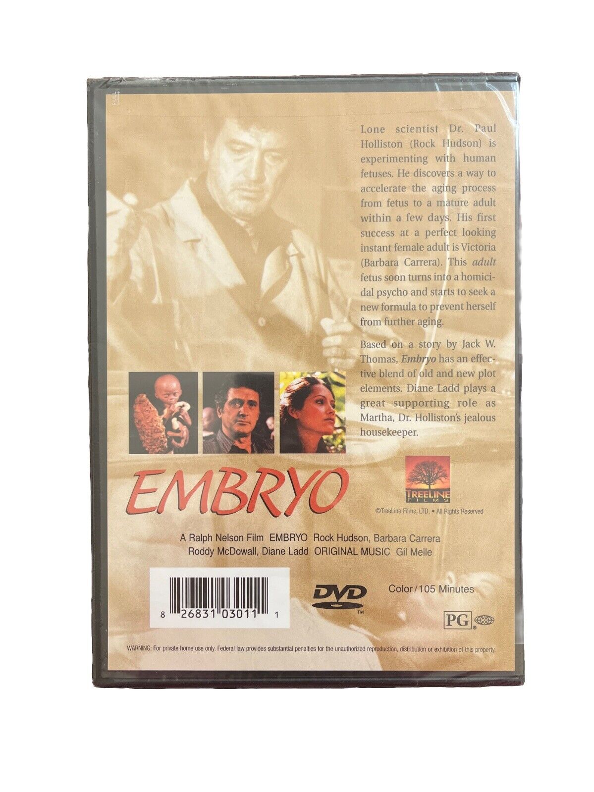 Vintage Classic Collectable Movie DVD Embryo By Rock Hudson Barbara Carrera