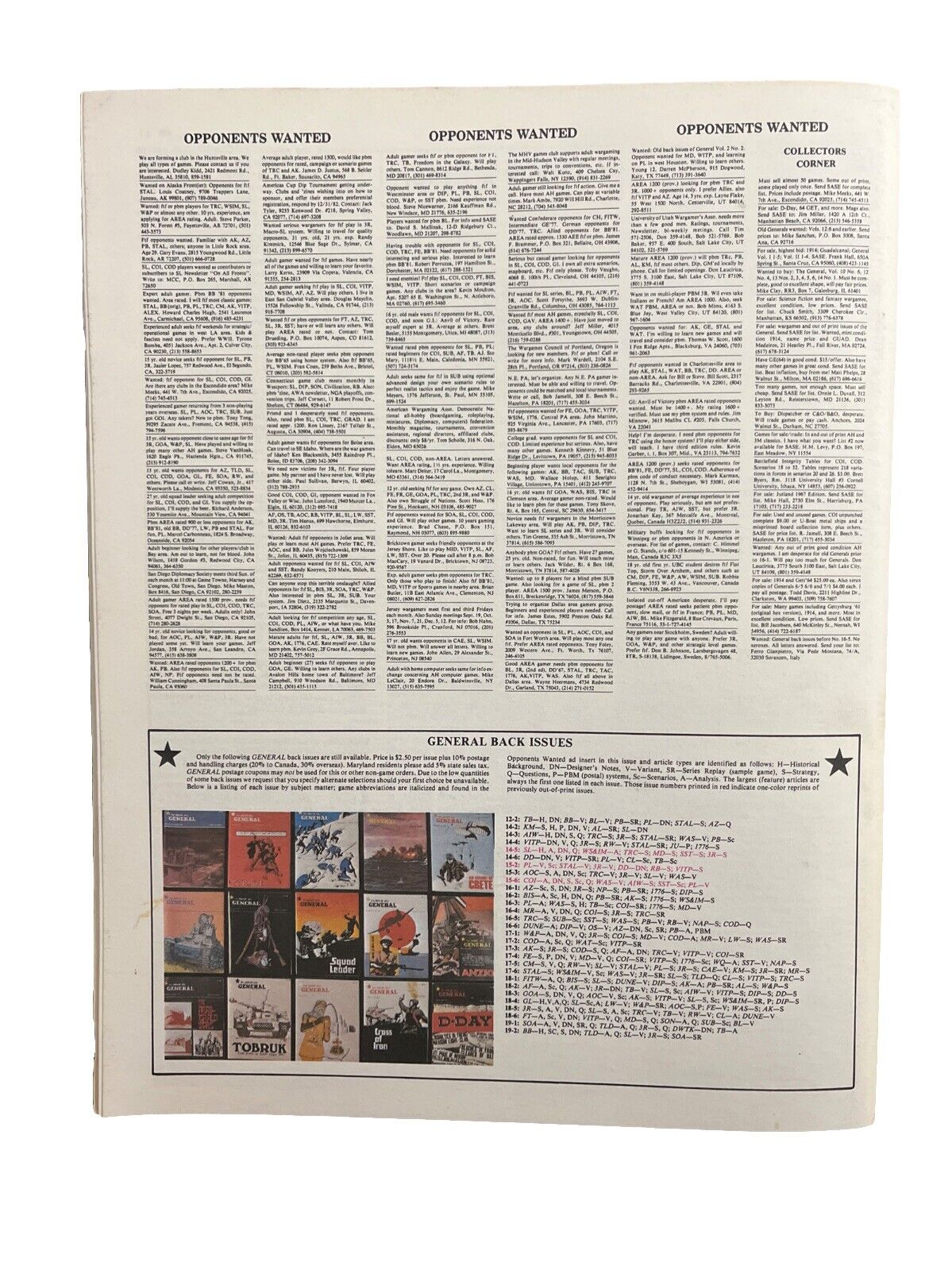 Avalon Hill General Board Game Vintage Magazine Sep-Oct Vol. 19 #3 Gunslinger