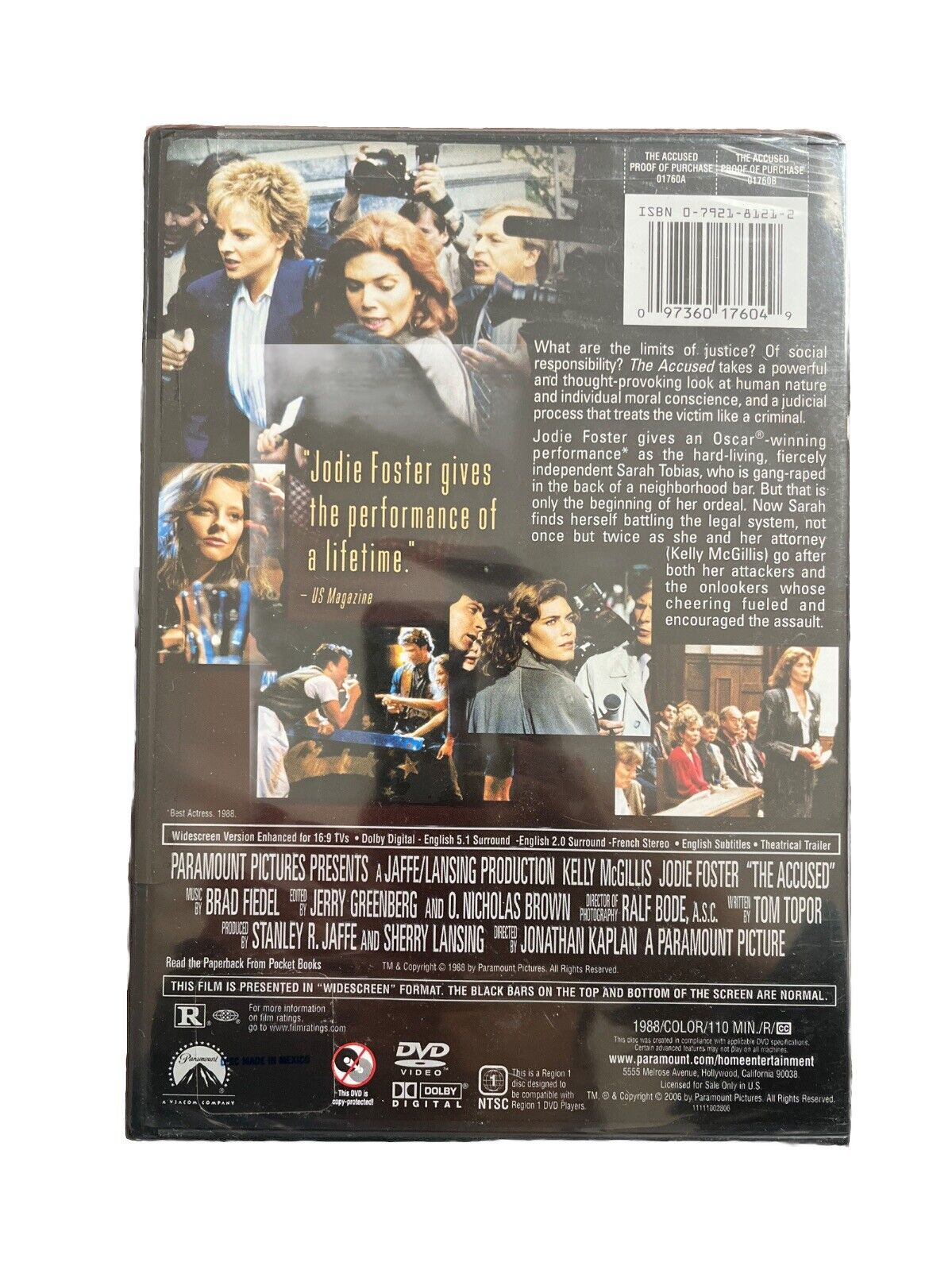 The Accused (DVD, 2002) Kelly McGillis, Jodie Foster, Bernie Coulson, Leo Rossi