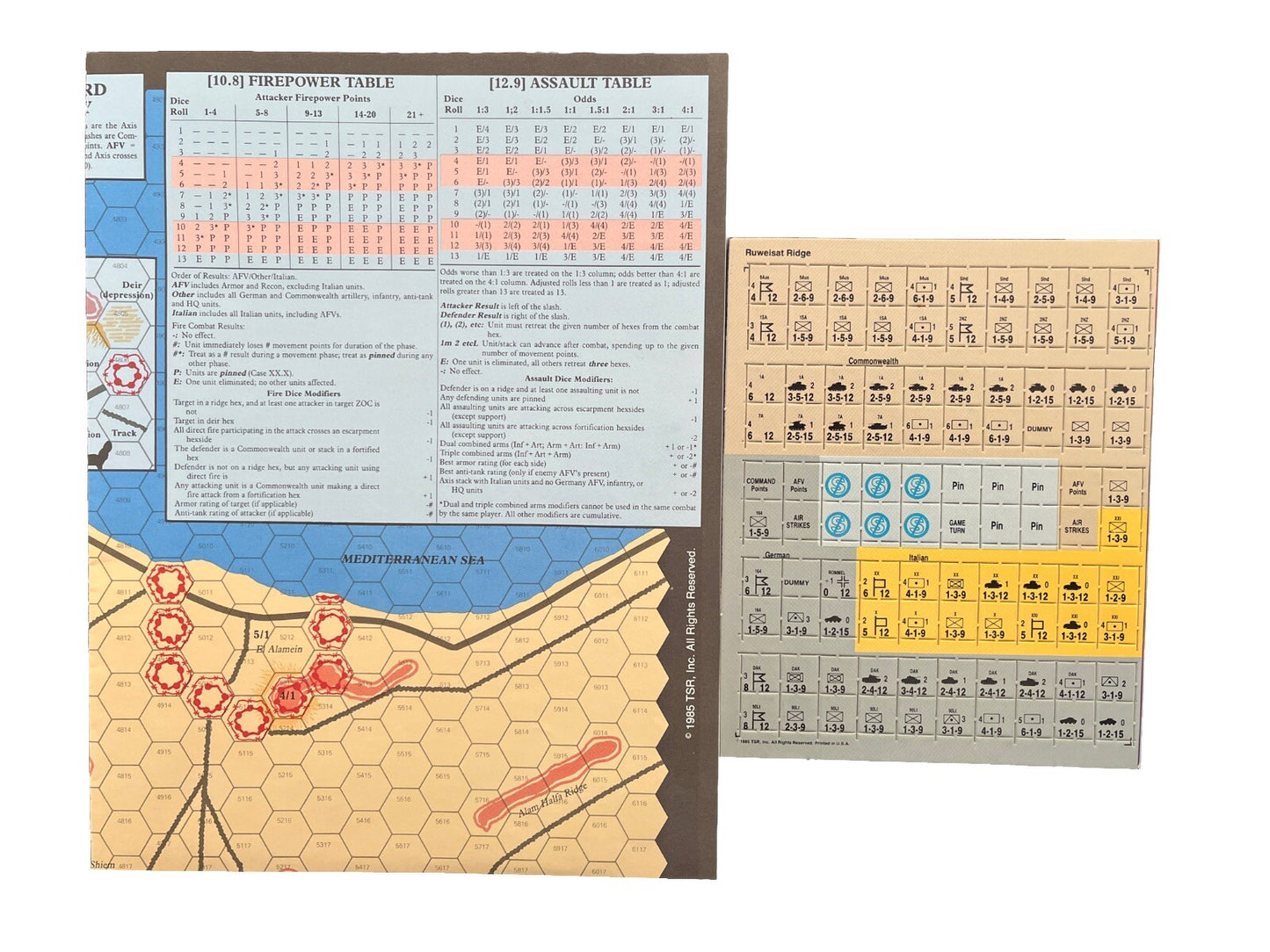 Vintage Strategy & Tactics Historical Wargame Magazine #105 Ruweisat Ridge Game