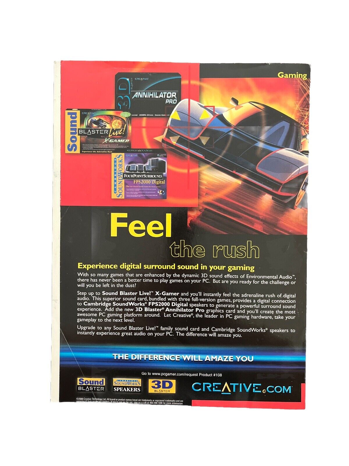 Collectable PC GAMER Magazine Vol. 7 No. 4 April 2000 - Make Your Own Quake