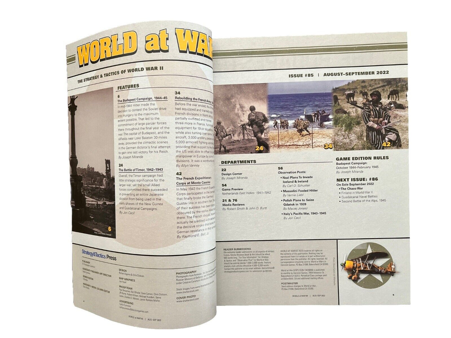 World at War Magazine #85 With Historical Military War Game - Budapest Campaign