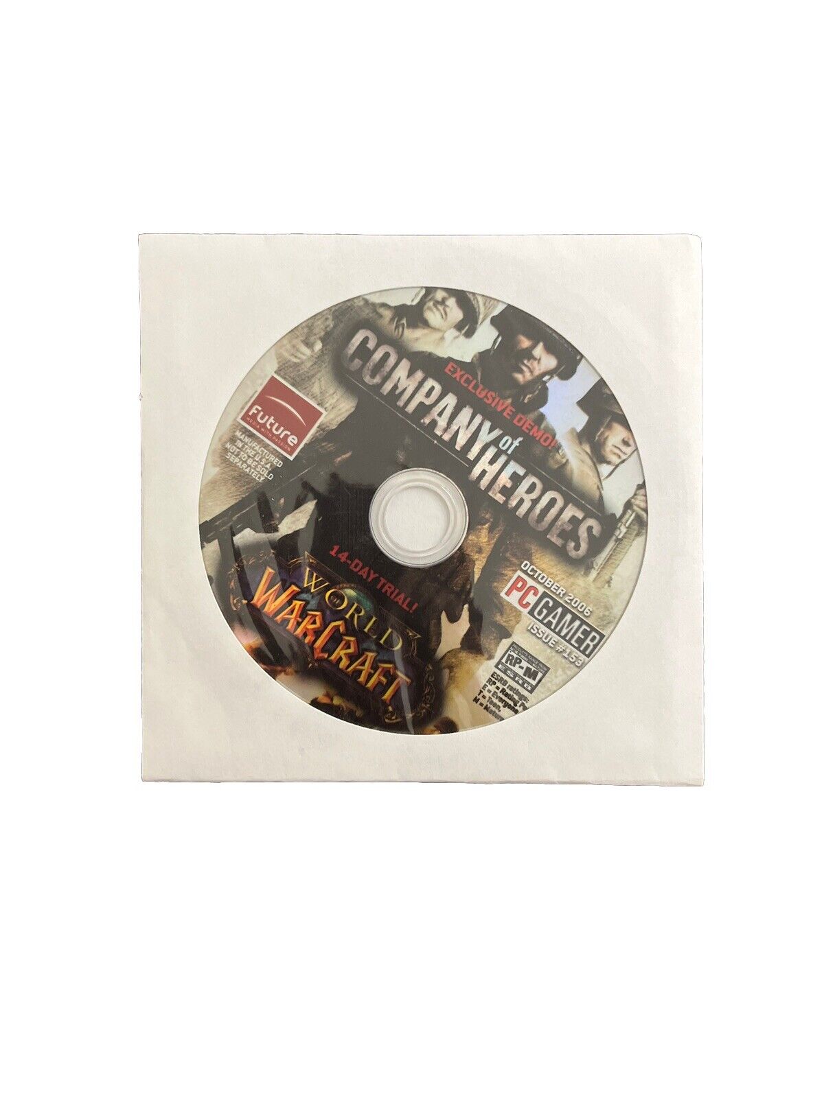 #153 Oct 2006 PC Gamer Video Game Magazine - Company Of Heroes With Demo Disc