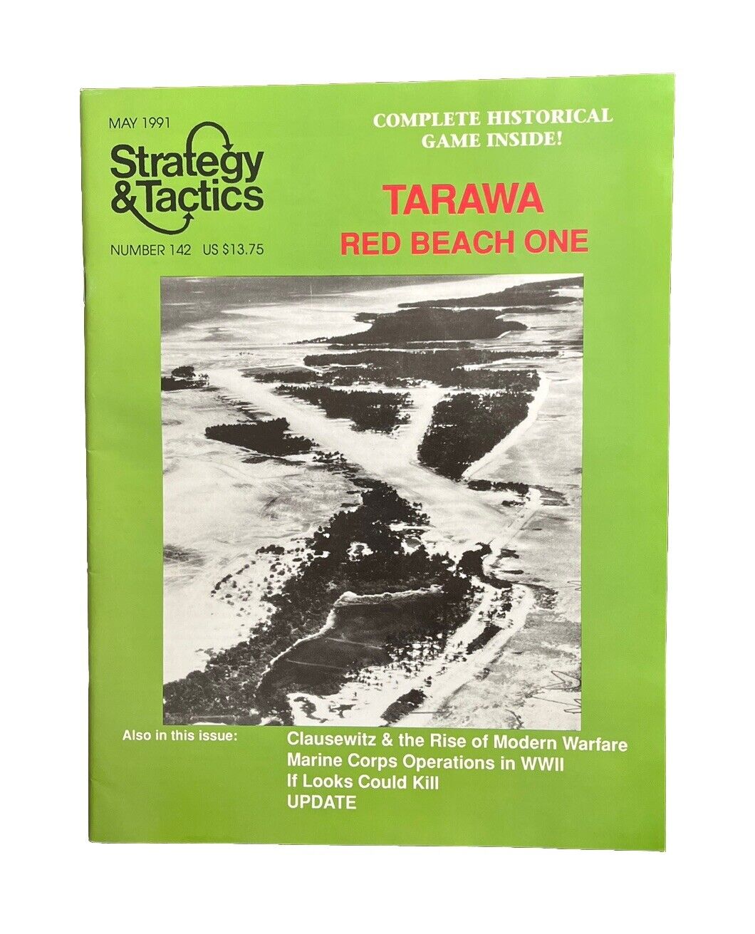 Strategy & Tactics Combat Wargame Magazine #142 May 1991 Tarawa Red Beach One