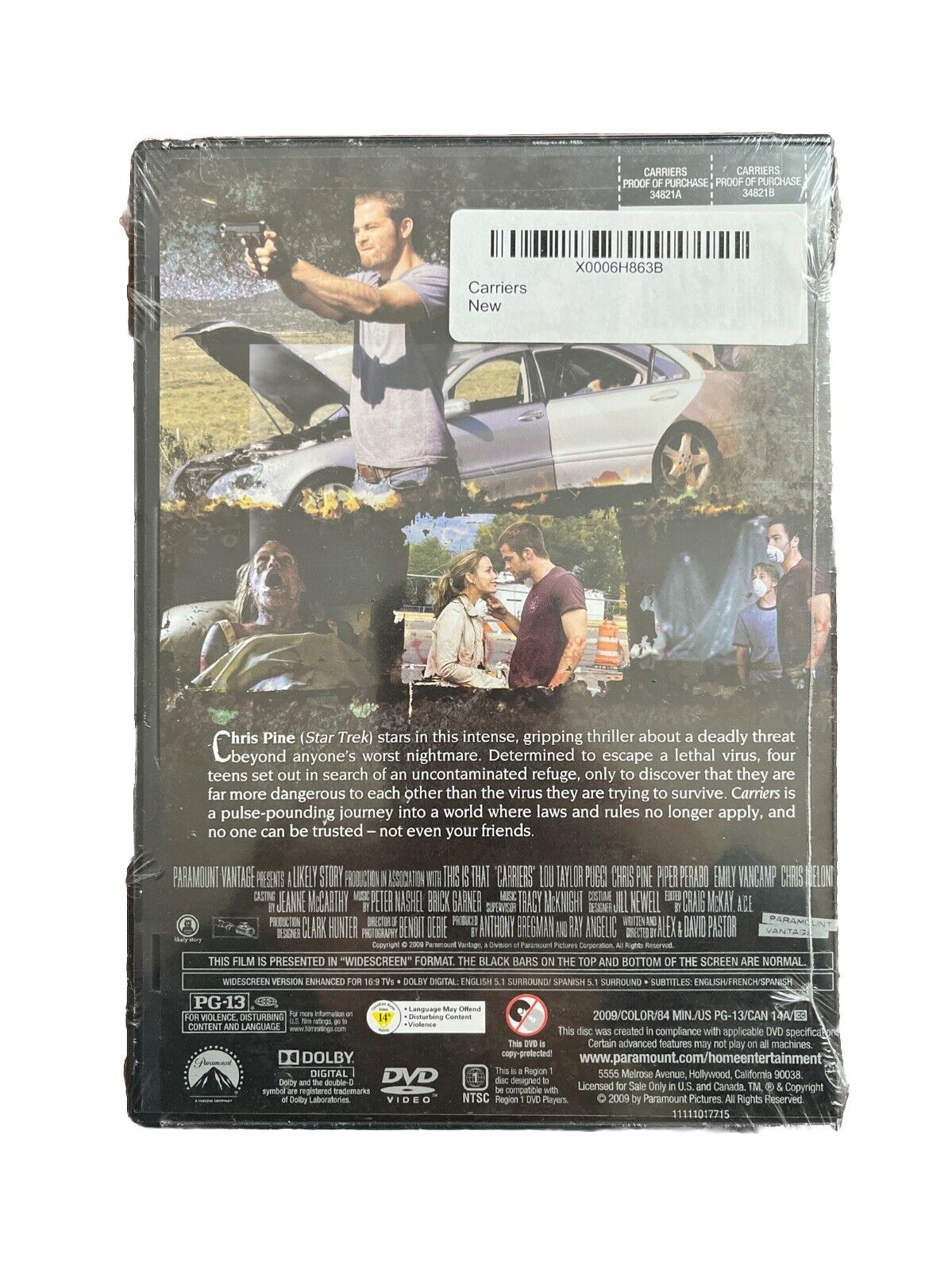 Carriers, Emily VanCamp, Lou Taylor Pucci, Piper Perabo, Christopher Pine, DVD