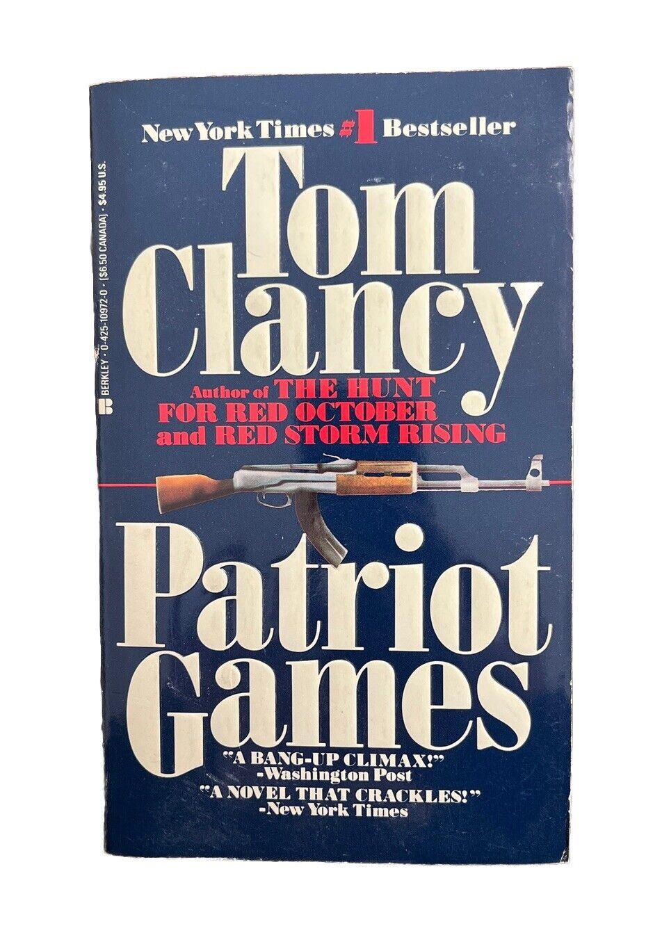 Vintage Collectable Book Patriot Games by Tom Clancy