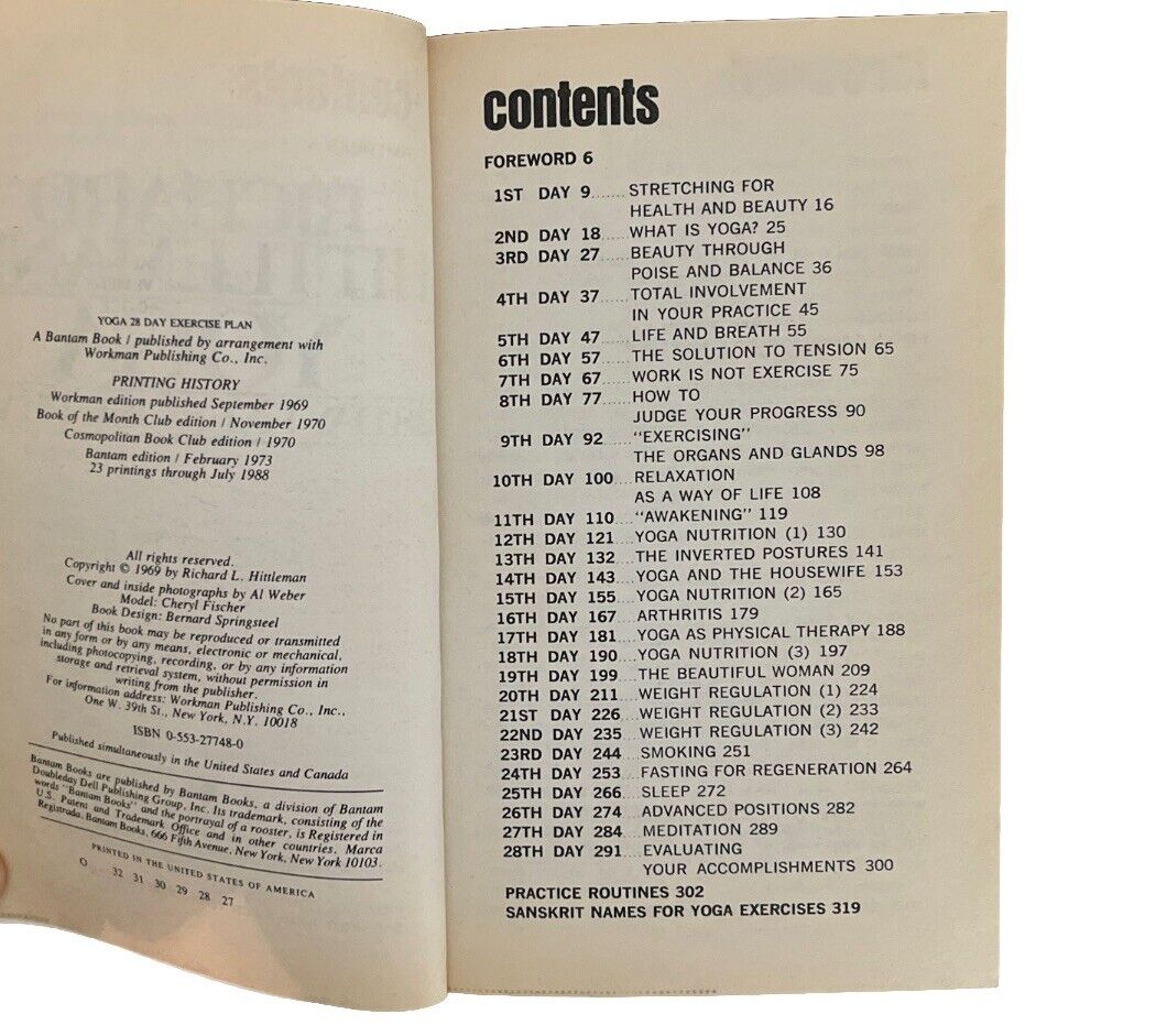 Used Books YOGA: 28 DAY EXERCISE PLAN By Richard Hittelman