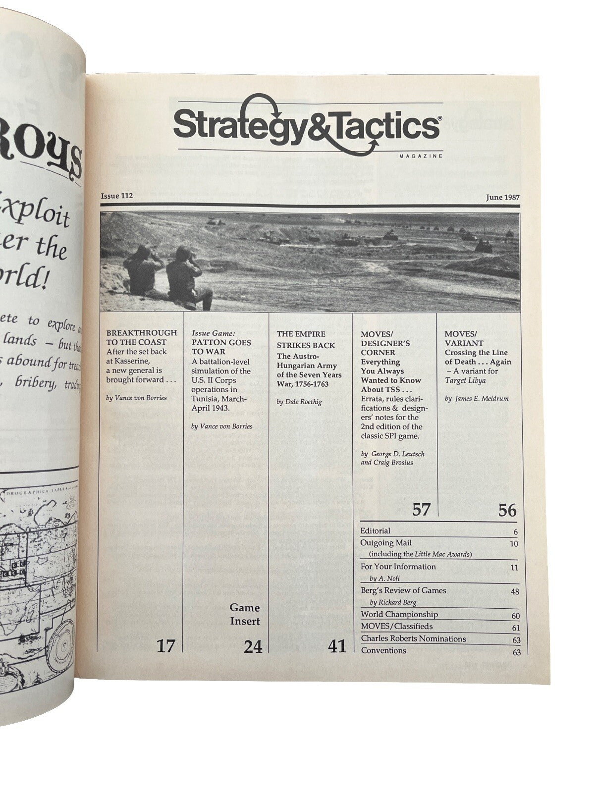 Vintage Strategy & Tactics Historical Wargame Magazine #112 Patton Goes To War