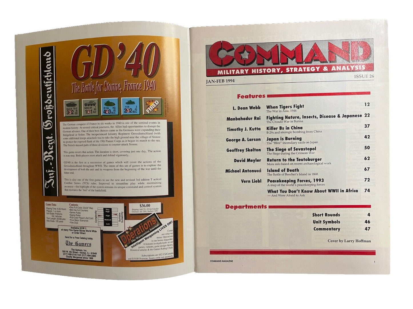 XTR Collectable Command Military History Magazine #26 1994 - When Tigers Fight