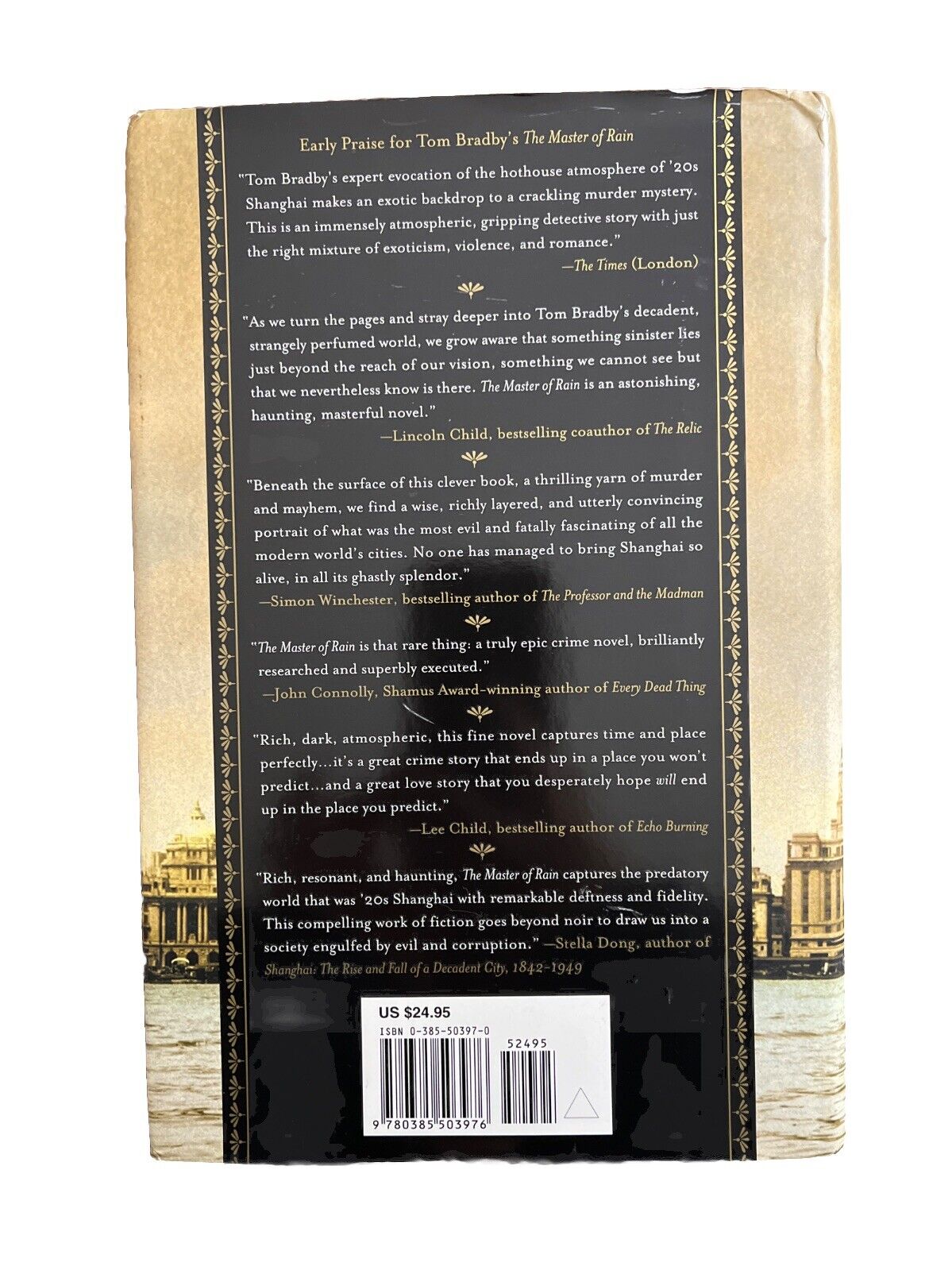 A Collectable Novel THE MASTER OF RAIN By Tom Bradby - Hardcover First Edition