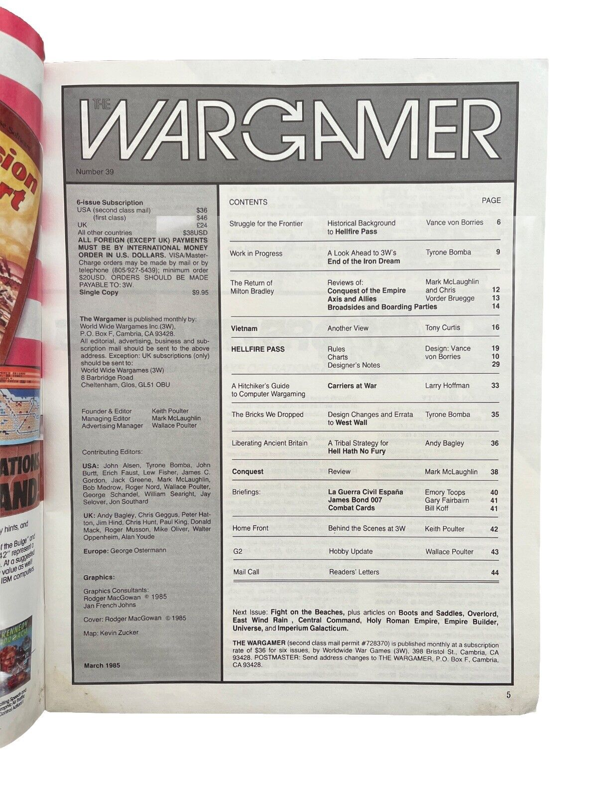The Wargamer Military History Boardgamer’s Magazine #39 Hellfire Pass