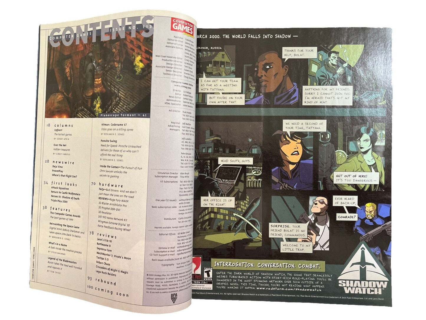 Vintage Collectable Computer Games Magazine #113 April 2000 - Starlancer