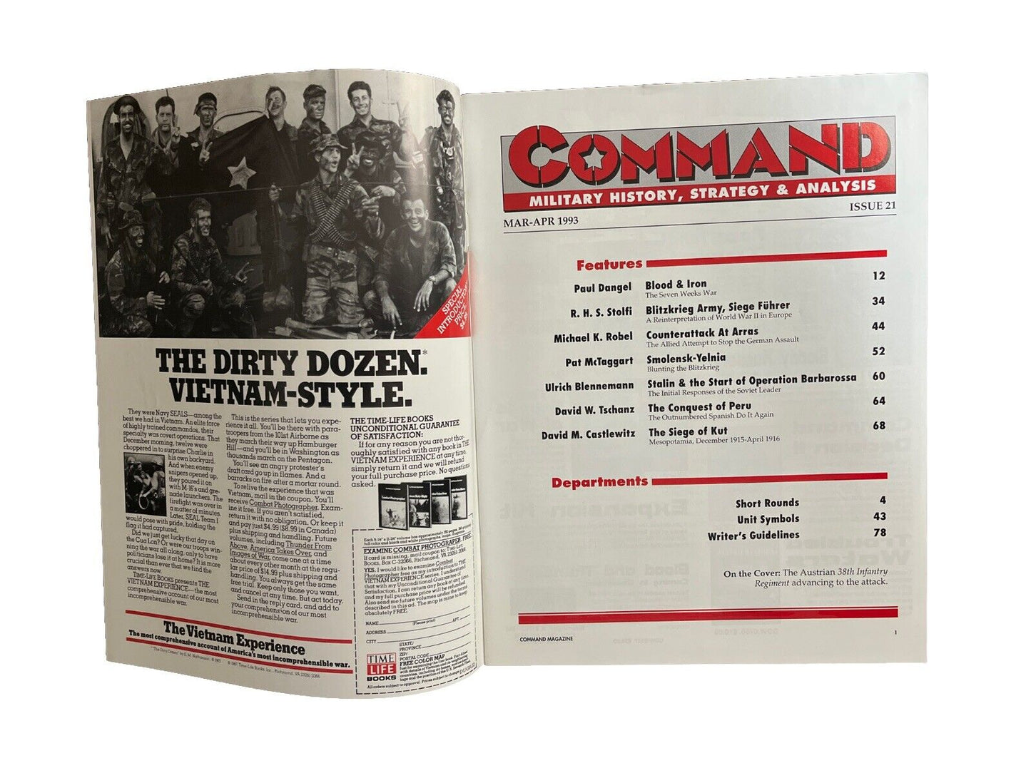 XTR Collectable Command Military History Magazine #21 1991 - Blood Iron