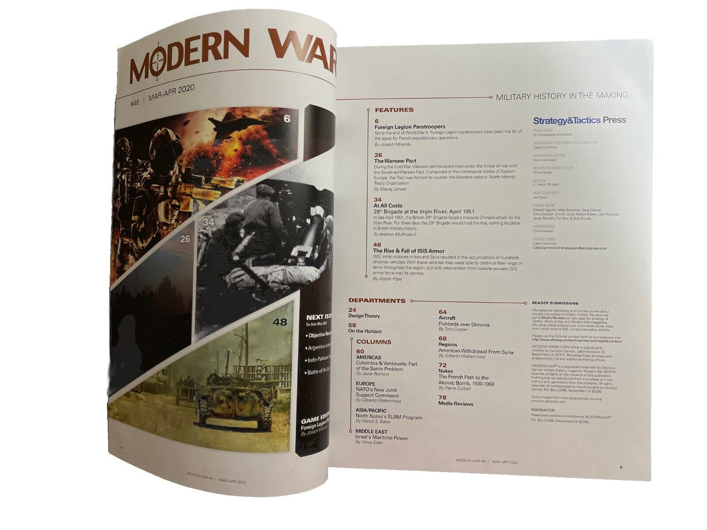 Modern War Magazine #46 & Complete Historical Game - Foreign Legion Paratroopers